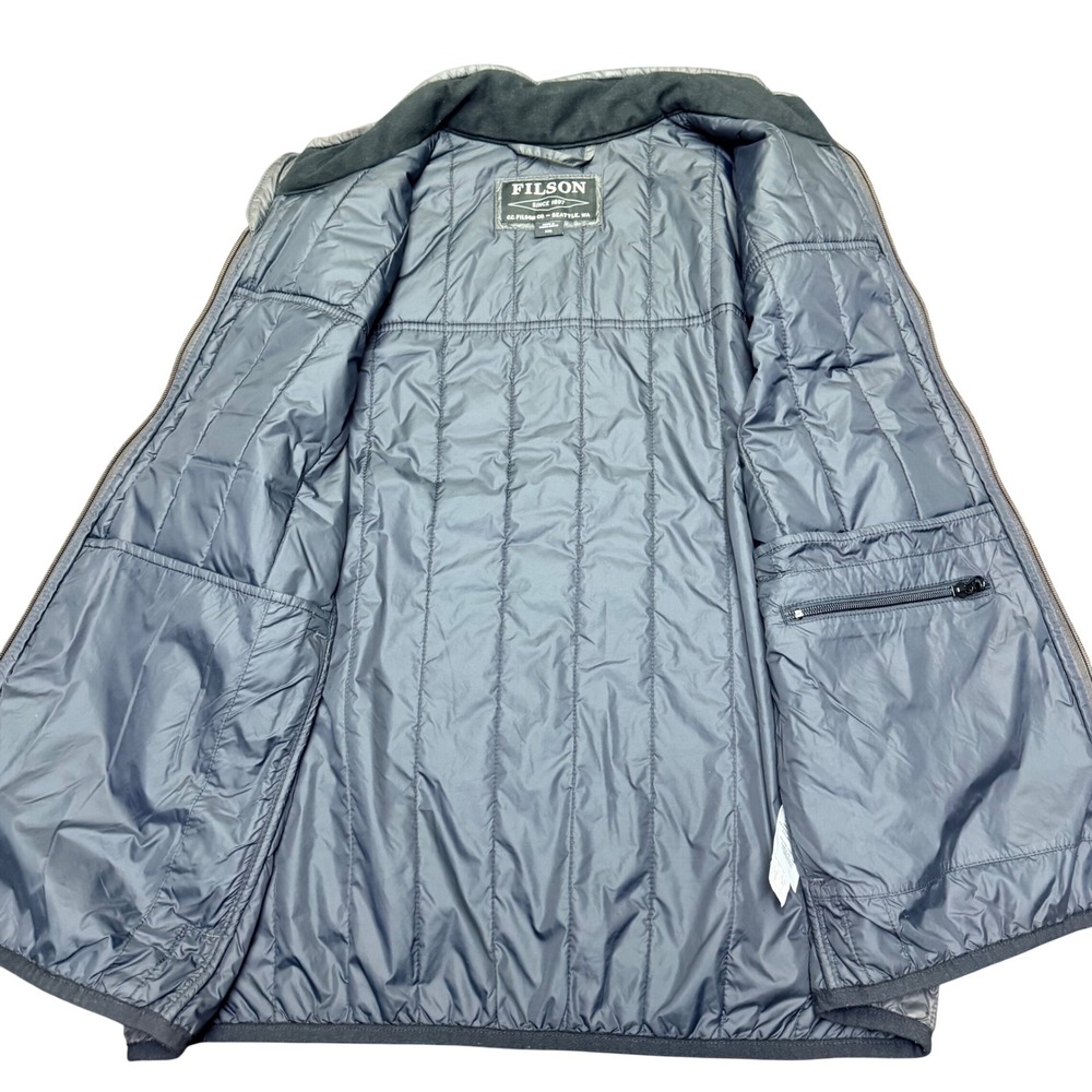 FILSON 2XL Men's Puffer Vest Raven Dark Gray Full Zip Quilted Outdoor Gorpcore - Picture 9 of 11